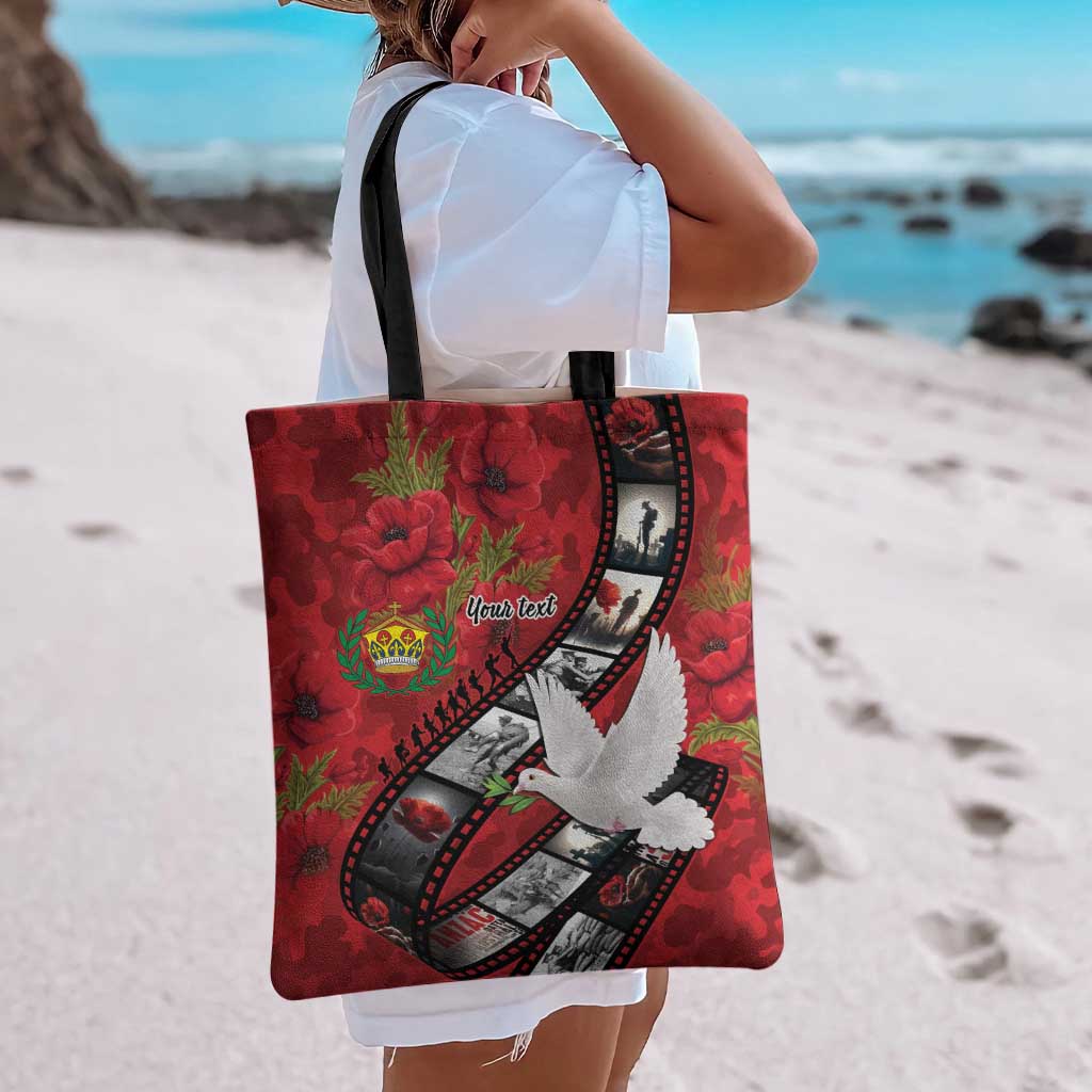 Personalised Tonga ANZAC 1915-2026 Filmstrip Tote Bag Lest We Forget 25 April