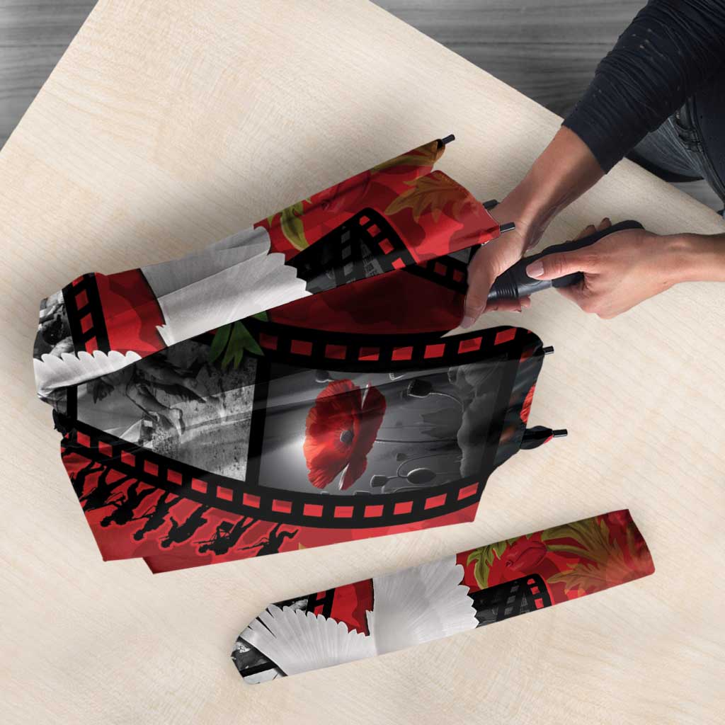 Personalised Tonga ANZAC 1915-2026 Filmstrip Umbrella Lest We Forget 25 April