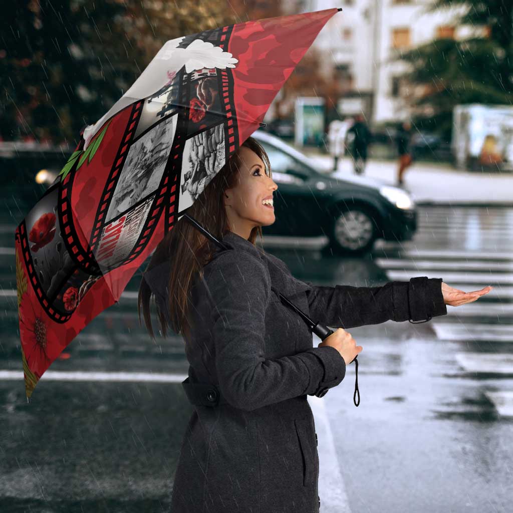 Personalised Tonga ANZAC 1915-2026 Filmstrip Umbrella Lest We Forget 25 April
