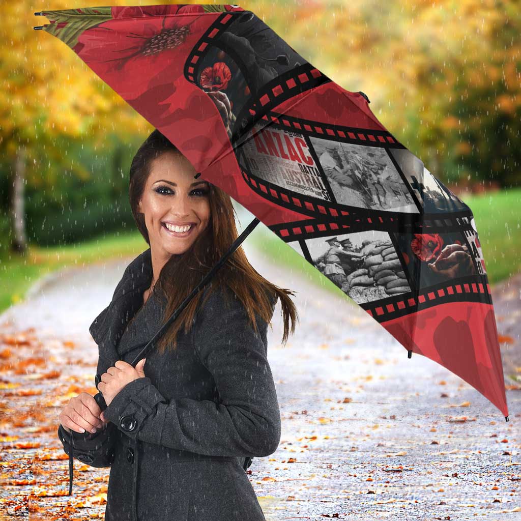 Personalised Tonga ANZAC 1915-2026 Filmstrip Umbrella Lest We Forget 25 April