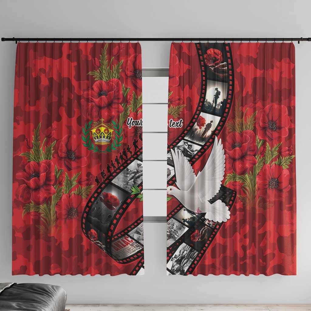 Personalised Tonga ANZAC 1915-2026 Filmstrip Window Curtain Lest We Forget 25 April