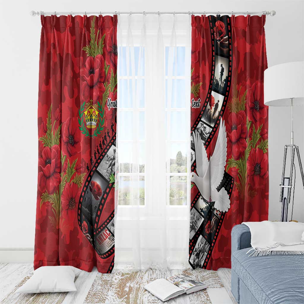 Personalised Tonga ANZAC 1915-2026 Filmstrip Window Curtain Lest We Forget 25 April