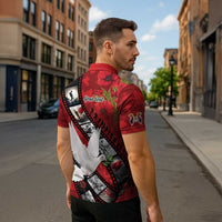 Personalised Tonga ANZAC 1915-2026 Filmstrip Zipper Polo Shirt Lest We Forget 25 April