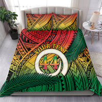 Personalised Vanuatu Yumi 44th Indipendens Dei Bedding Set Vanuatuan Broad Tusk with Polynesian Tribal