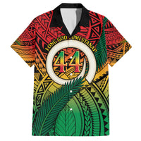 Personalised Vanuatu Yumi 44th Indipendens Dei Family Matching Puletasi and Hawaiian Shirt Vanuatuan Broad Tusk with Polynesian Tribal LT9 Dad's Shirt - Short Sleeve Reggae - Polynesian Pride
