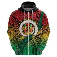 Personalised Vanuatu Yumi 44th Indipendens Dei Hoodie Vanuatuan Broad Tusk with Polynesian Tribal