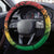 Personalised Vanuatu Yumi 44th Indipendens Dei Steering Wheel Cover Vanuatuan Broad Tusk with Polynesian Tribal