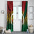 Personalised Vanuatu Yumi 44th Indipendens Dei Window Curtain Vanuatuan Broad Tusk with Polynesian Tribal