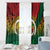 Personalised Vanuatu Yumi 44th Indipendens Dei Window Curtain Vanuatuan Broad Tusk with Polynesian Tribal