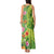 Polynesian Tribal Flower Tattoo Tank Maxi Dress Special Lime Green Vibe