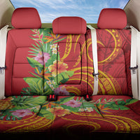 Polynesian Tribal Flower Tattoo Back Car Seat Cover Special Vermilion Vibe LT9 One Size Brownish-red - Polynesian Pride
