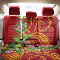 Polynesian Tribal Flower Tattoo Back Car Seat Cover Special Vermilion Vibe LT9 - Polynesian Pride