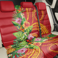 Polynesian Tribal Flower Tattoo Back Car Seat Cover Special Vermilion Vibe LT9 - Polynesian Pride