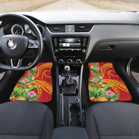 Polynesian Tribal Flower Tattoo Car Mats Special Vermilion Vibe