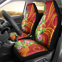 Polynesian Tribal Flower Tattoo Car Seat Cover Special Vermilion Vibe