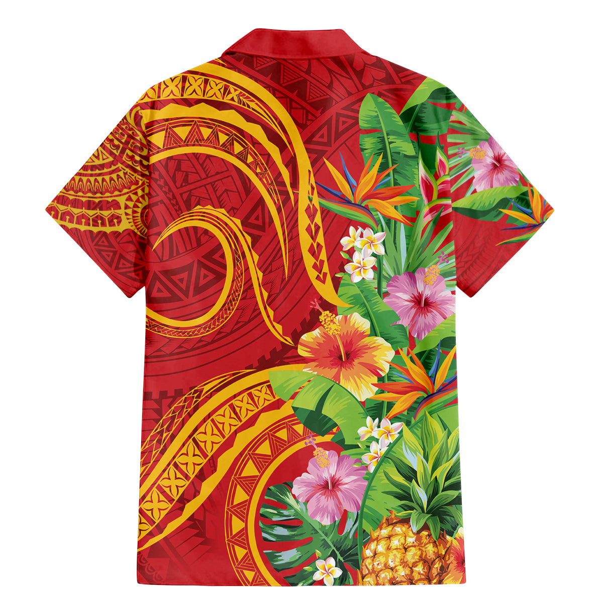 Polynesian Tribal Flower Tattoo Family Matching Mermaid Dress and Hawaiian Shirt Special Vermilion Vibe