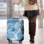 Polynesian Hibiscus Flower Tribal Luggage Cover Blue Color