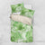 Polynesian Hibiscus Flower Tribal Bedding Set Lime Green Color