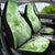 Polynesian Hibiscus Flower Tribal Car Seat Cover Lime Green Color