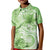 Polynesian Hibiscus Flower Tribal Kid Polo Shirt Lime Green Color