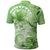 Polynesian Hibiscus Flower Tribal Polo Shirt Lime Green Color