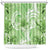 Polynesian Hibiscus Flower Tribal Shower Curtain Lime Green Color