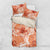 Polynesian Hibiscus Flower Tribal Bedding Set Peach Color