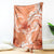 Polynesian Hibiscus Flower Tribal Blanket Peach Color