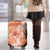 Polynesian Hibiscus Flower Tribal Luggage Cover Peach Color