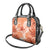 Polynesian Hibiscus Flower Tribal Shoulder Handbag Peach Color