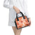 Polynesian Hibiscus Flower Tribal Shoulder Handbag Peach Color