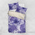 Polynesian Hibiscus Flower Tribal Bedding Set Violet Color