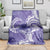 Polynesian Hibiscus Flower Tribal Blanket Violet Color