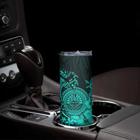 Turquoise Polynesian Tahiti Island Skinny Tumbler The Wave of Water
