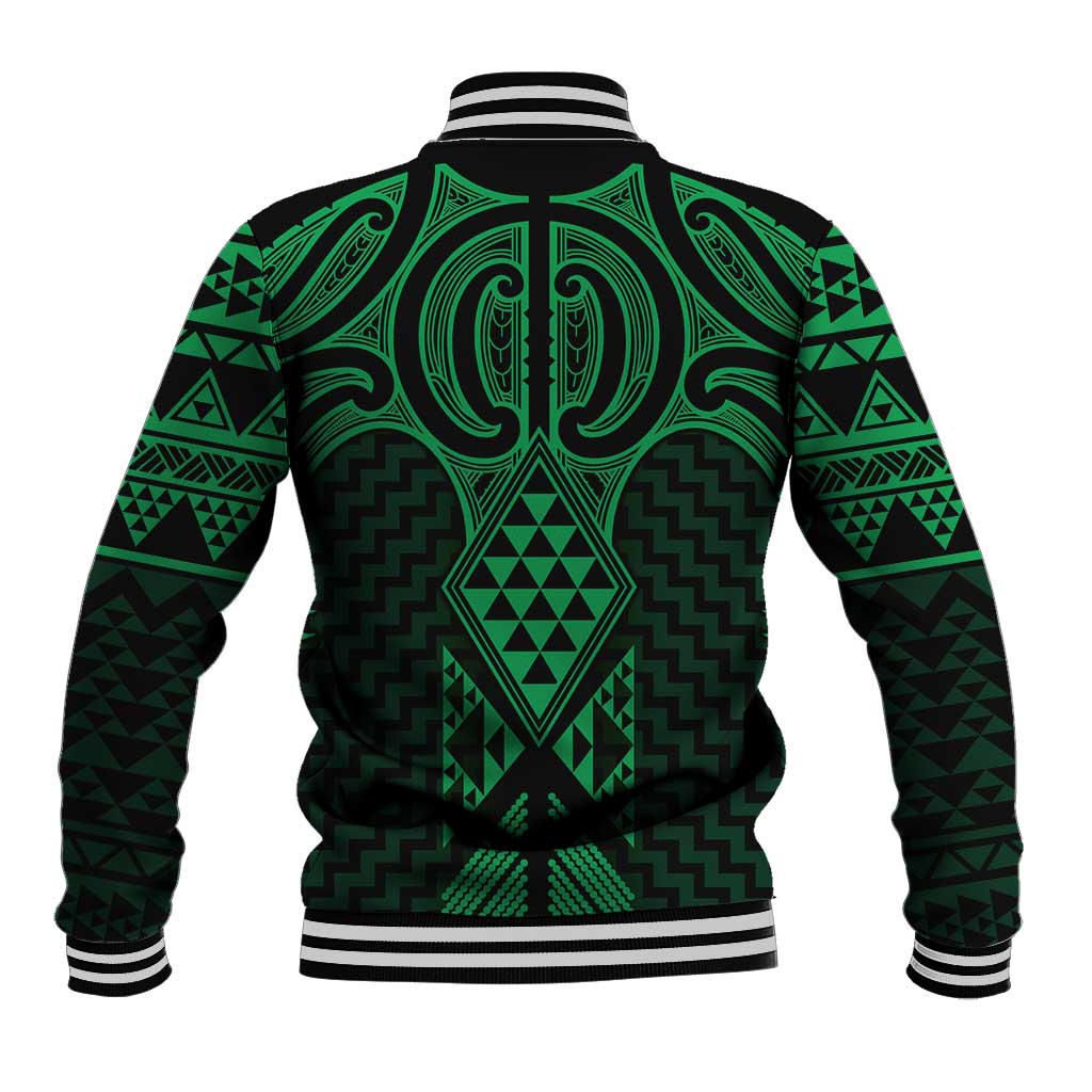 Kakariki Maori Ta Moko Poutama Art Baseball Jacket LT9 - Polynesian Pride
