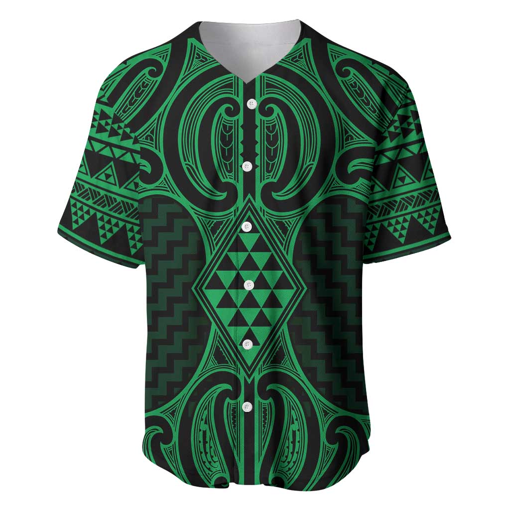 Kakariki Maori Ta Moko Poutama Art Baseball Jersey
