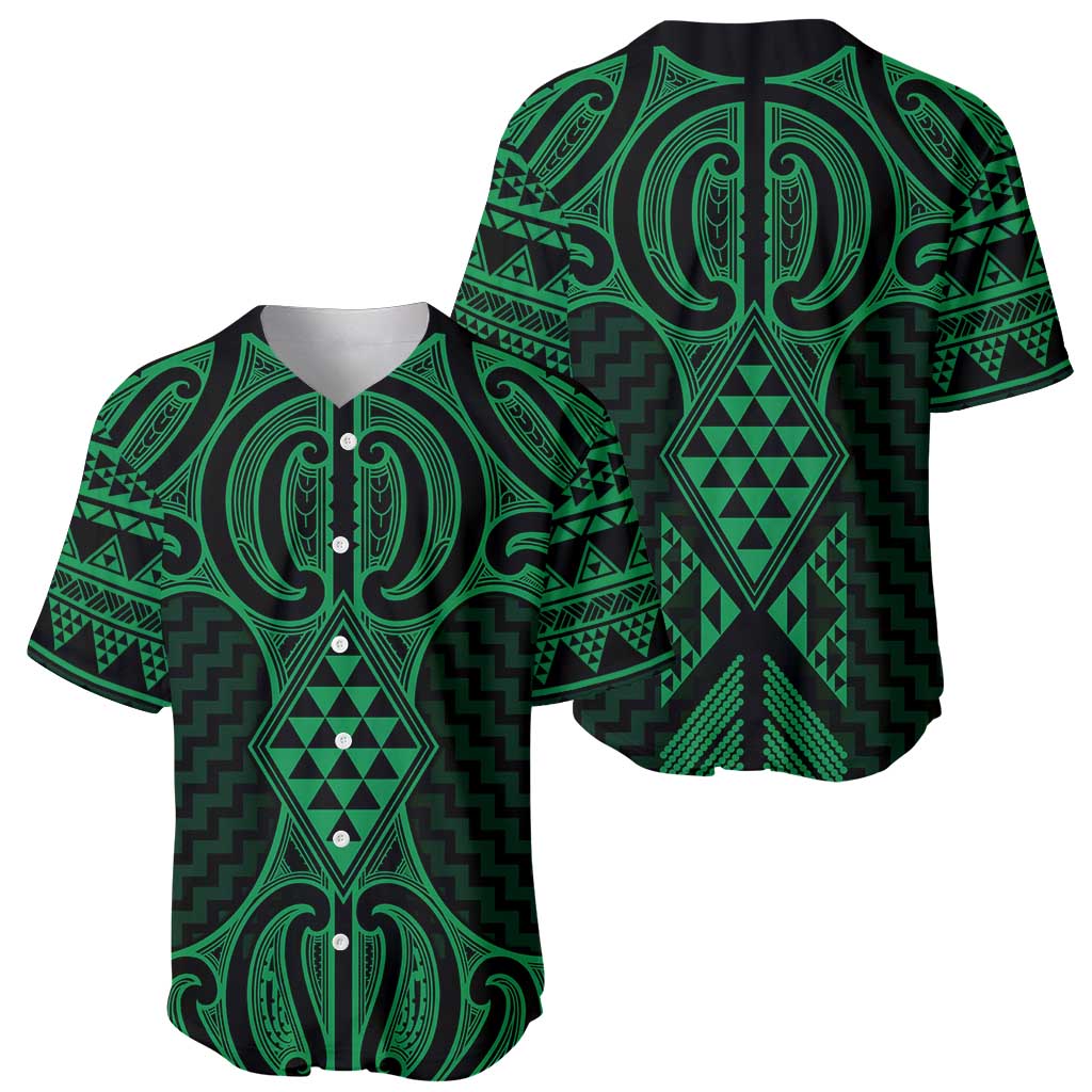 Kakariki Maori Ta Moko Poutama Art Baseball Jersey