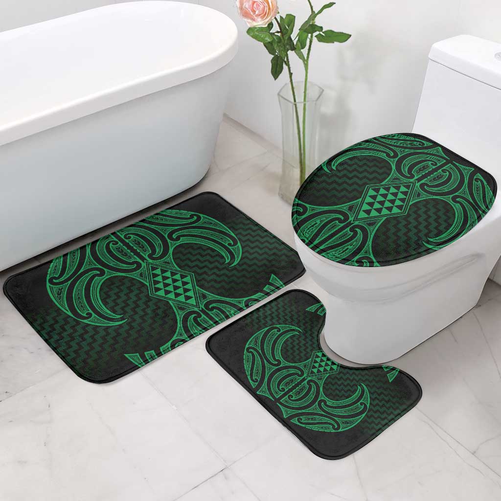 Kakariki Maori Ta Moko Poutama Art Bathroom Set - Polynesian Pride
