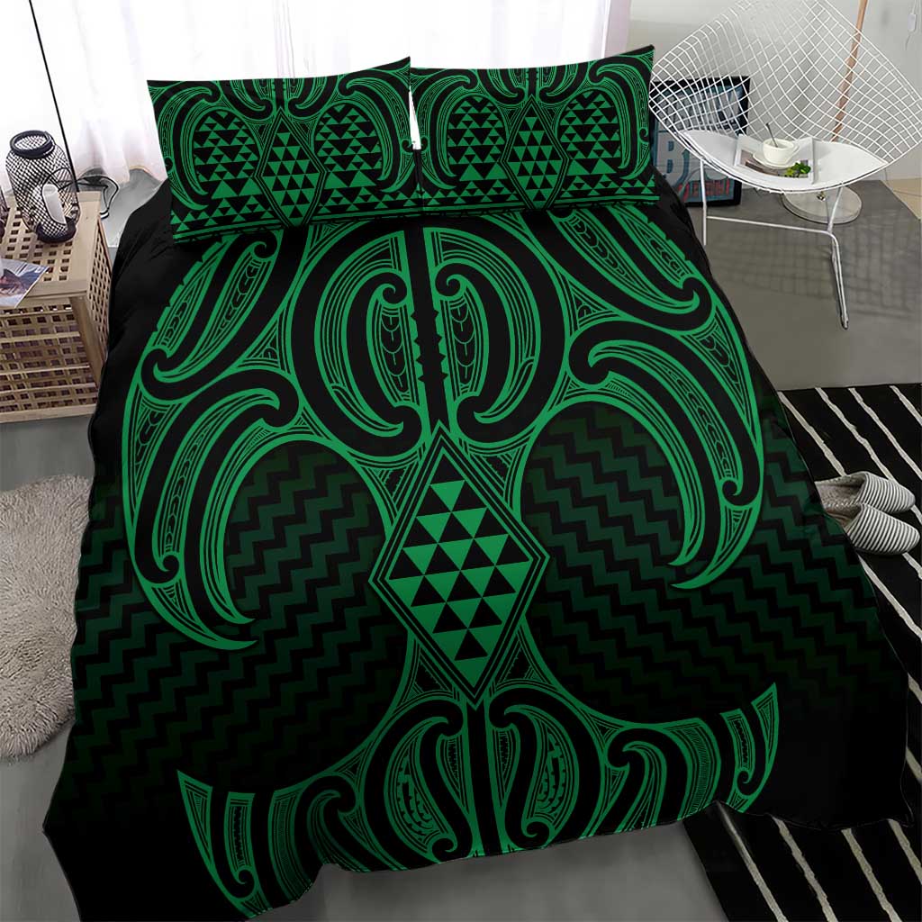 Kakariki Maori Ta Moko Poutama Art Bedding Set