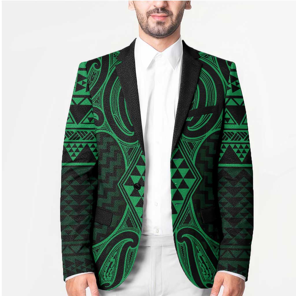 Kakariki Maori Ta Moko Poutama Art Blazer - Polynesian Pride