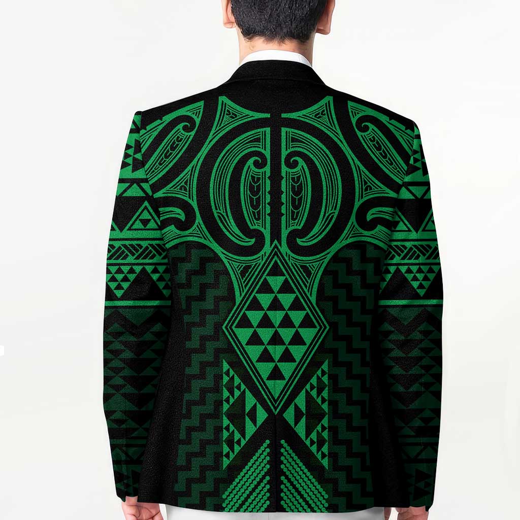 Kakariki Maori Ta Moko Poutama Art Blazer - Polynesian Pride