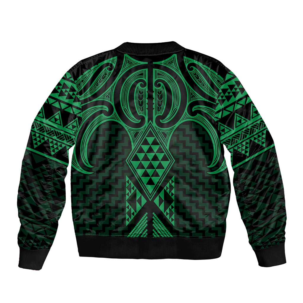 Kakariki Maori Ta Moko Poutama Art Bomber Jacket LT9 - Polynesian Pride