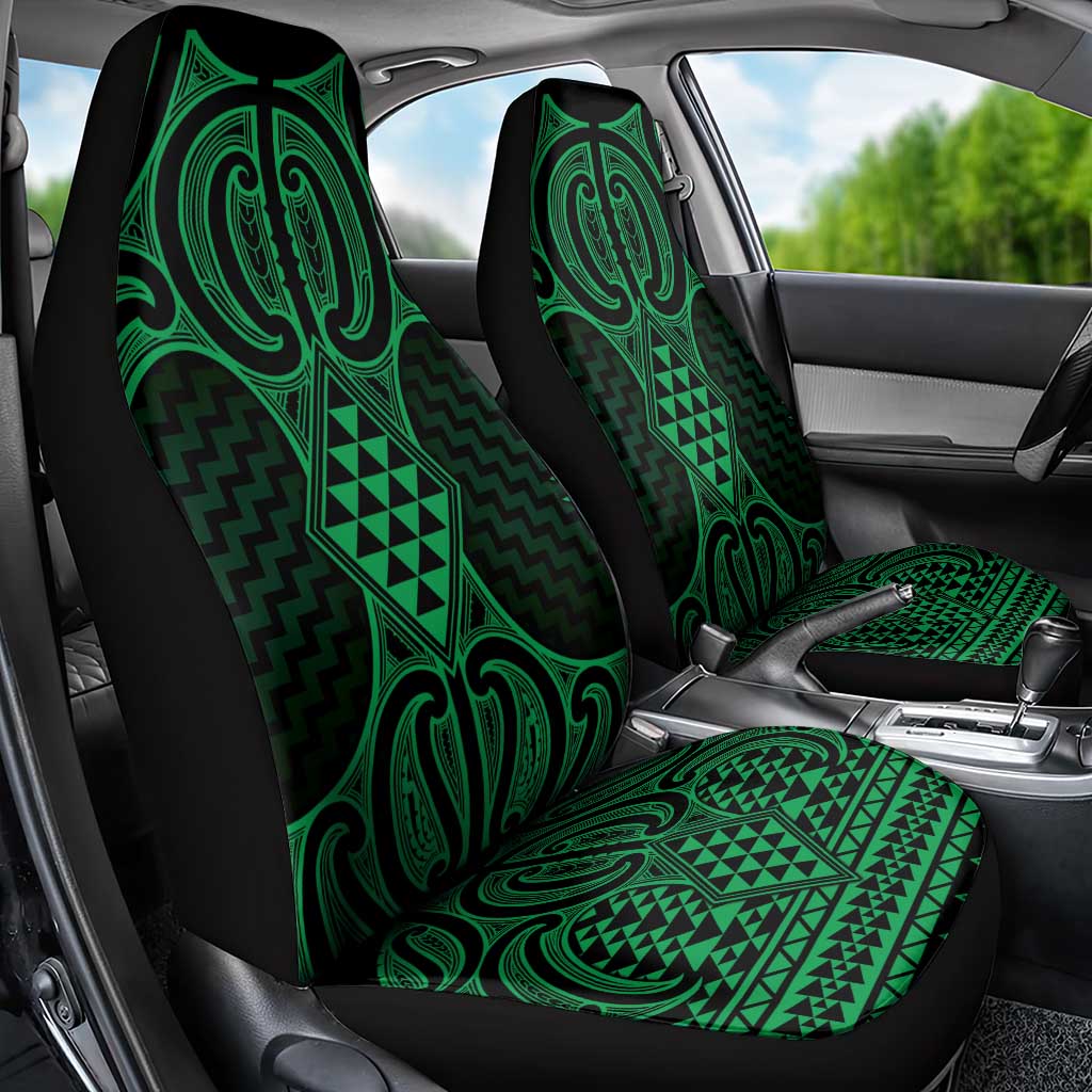 Kakariki Maori Ta Moko Poutama Art Car Seat Cover