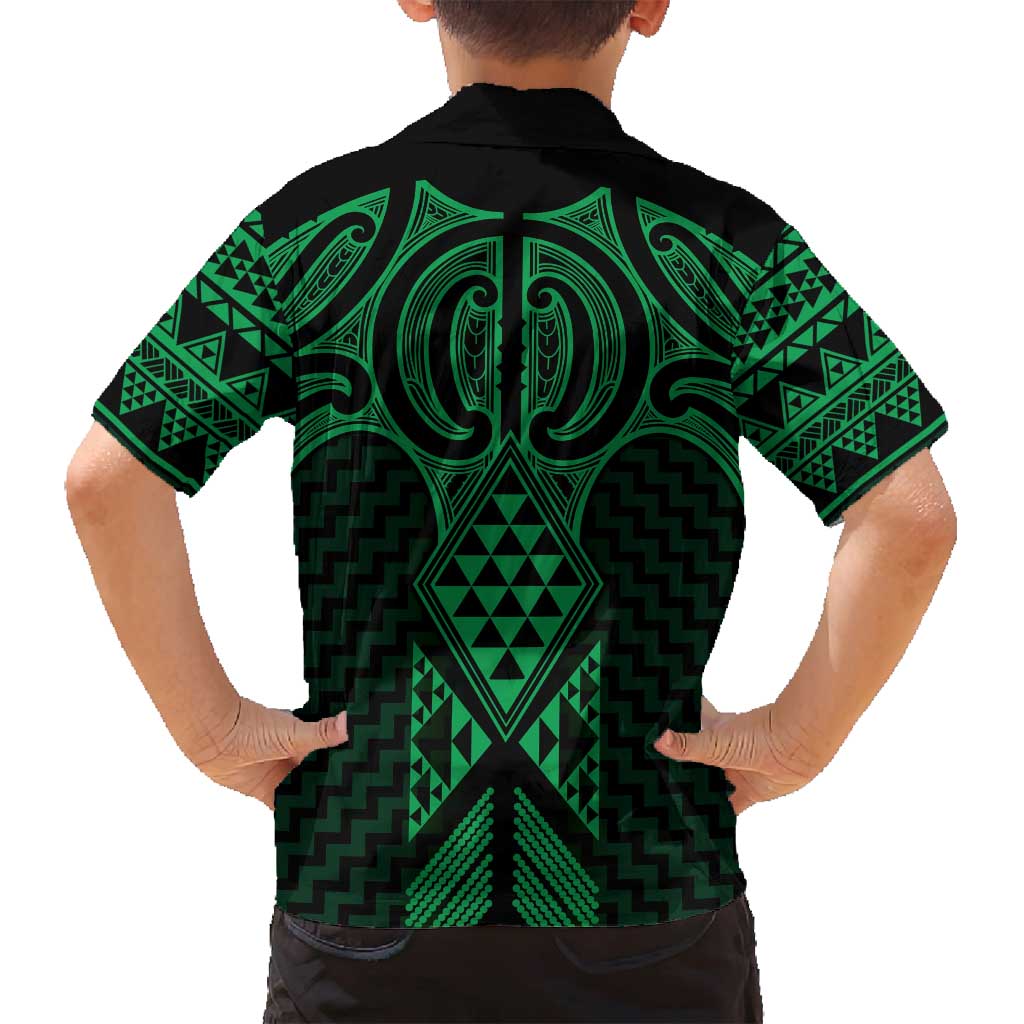 Kakariki Maori Ta Moko Poutama Art Family Matching Long Sleeve Bodycon Dress and Hawaiian Shirt LT9 - Polynesian Pride