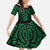 Kakariki Maori Ta Moko Poutama Art Family Matching Off The Shoulder Long Sleeve Dress and Hawaiian Shirt