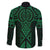 Kakariki Maori Ta Moko Poutama Art Family Matching Off The Shoulder Long Sleeve Dress and Hawaiian Shirt