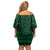 Kakariki Maori Ta Moko Poutama Art Family Matching Off Shoulder Short Dress and Hawaiian Shirt