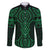 Kakariki Maori Ta Moko Poutama Art Family Matching Short Sleeve Bodycon Dress and Hawaiian Shirt
