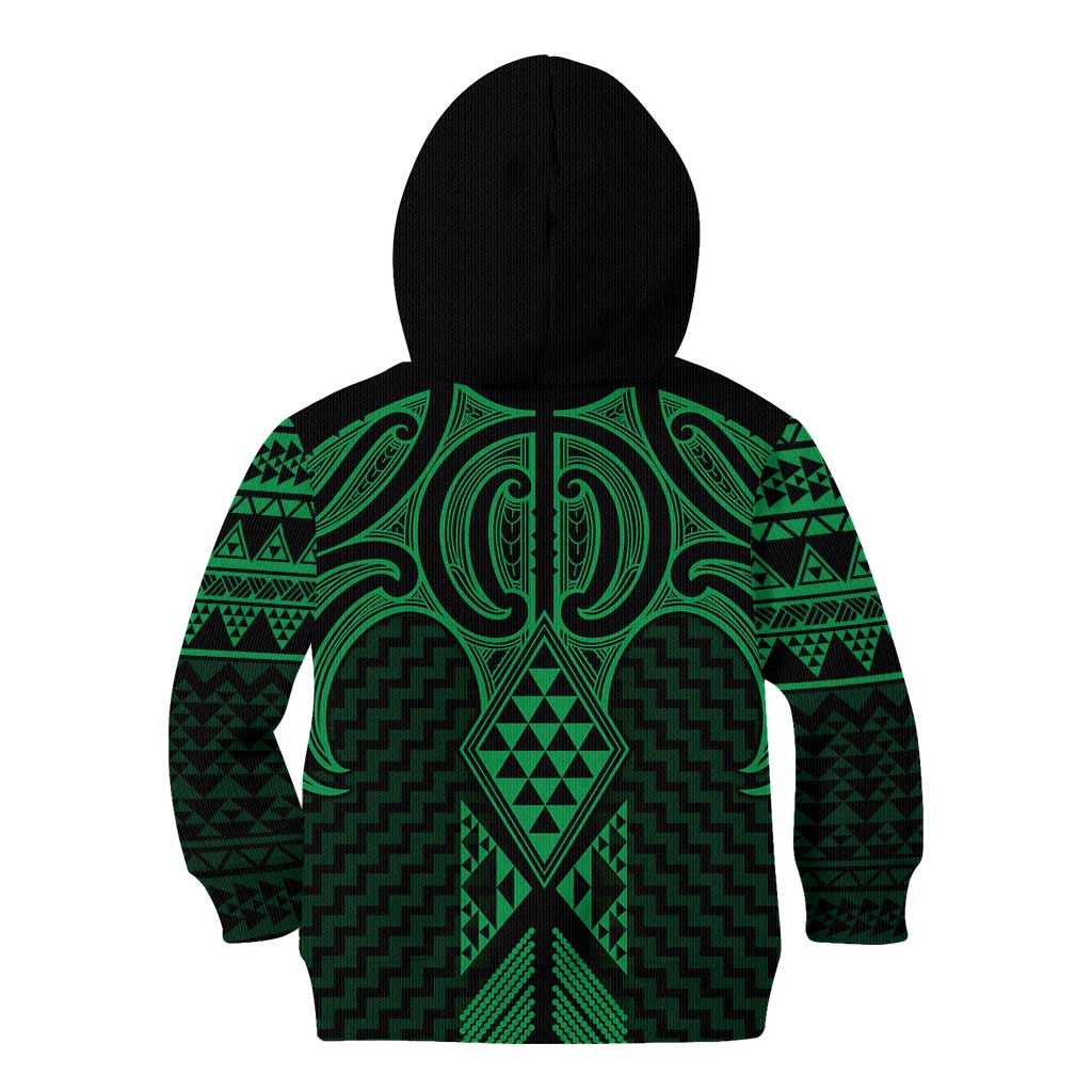 Kakariki Maori Ta Moko Poutama Art Kid Hoodie