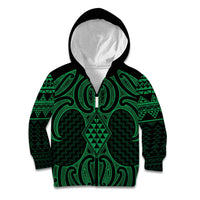Kakariki Maori Ta Moko Poutama Art Kid Hoodie